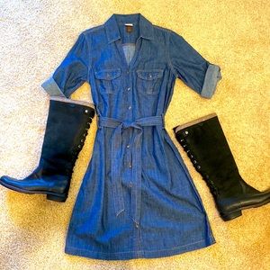 Ladies denim dress size small
